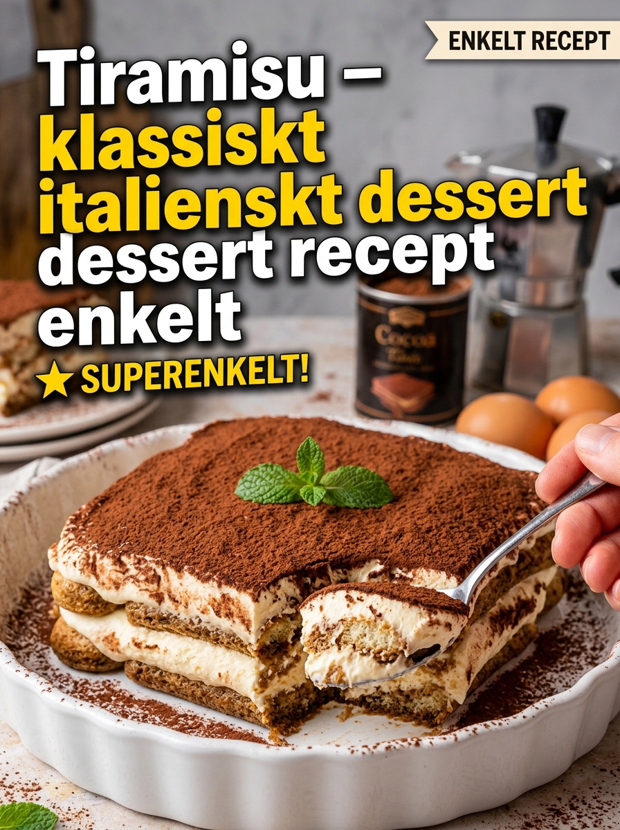 Tiramisu: klassiskt italienskt dessertrecept enkelt hemma